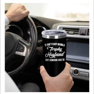 Trophy Husband Insulated Coffee Tumbler with Lid 20 oz